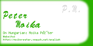 peter moika business card